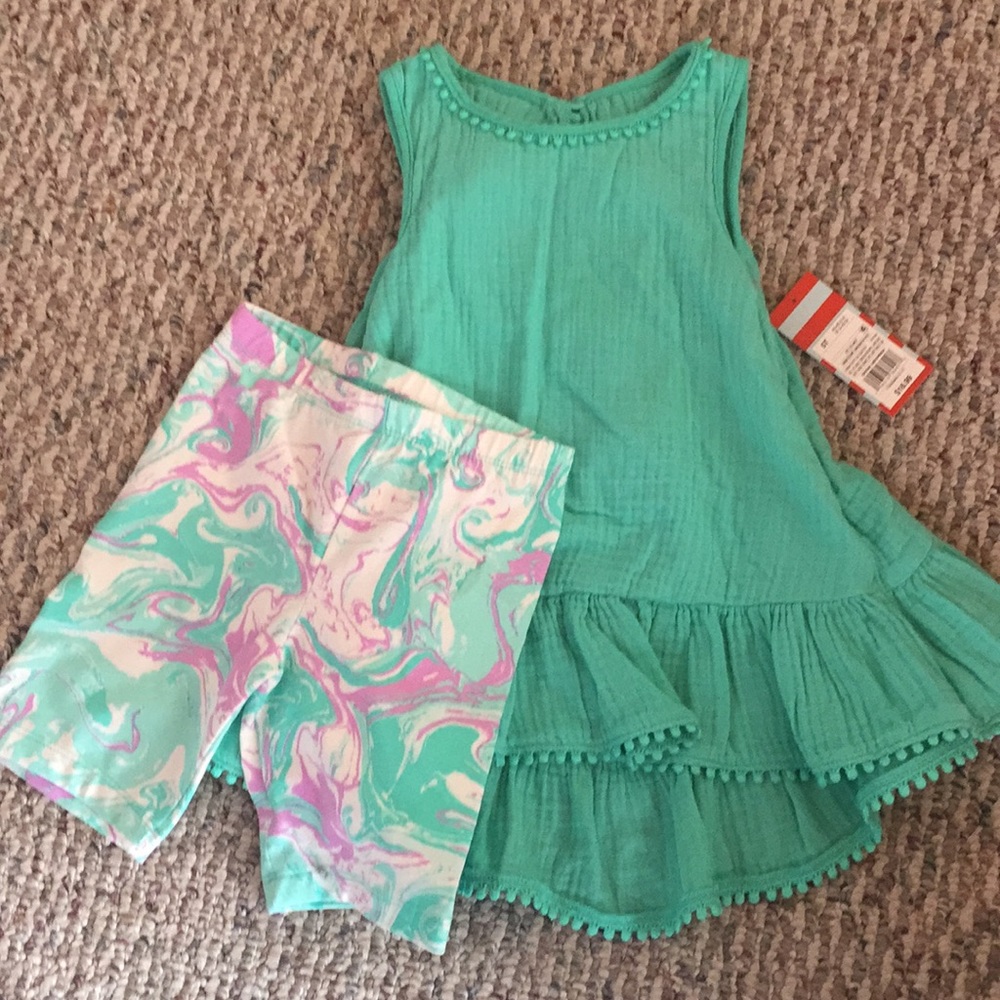 ✨NWT✨Cat & Jack 5T sleeveless top and biker shorts